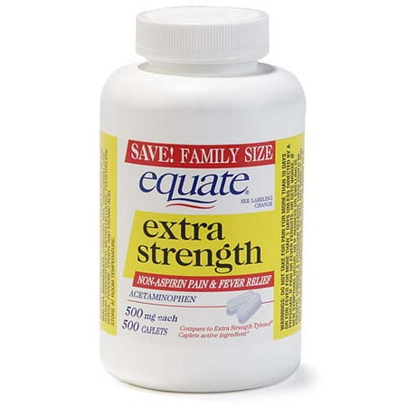 Equate Pain Caplets 500-count