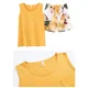 thumbnail image 5 of Conjunto de pijama de algodón para mujer, ropa de dormir de dos piezas, pantalones cortos estampados, top de color sólido, coreano, kawaii, para el hogar, 5 of 5