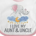 thumbnail image 4 of Inktastic I Love My Aunt and Cute Uncle Elephants in Night Sky Boys or Girls Baby Bib, 4 of 4