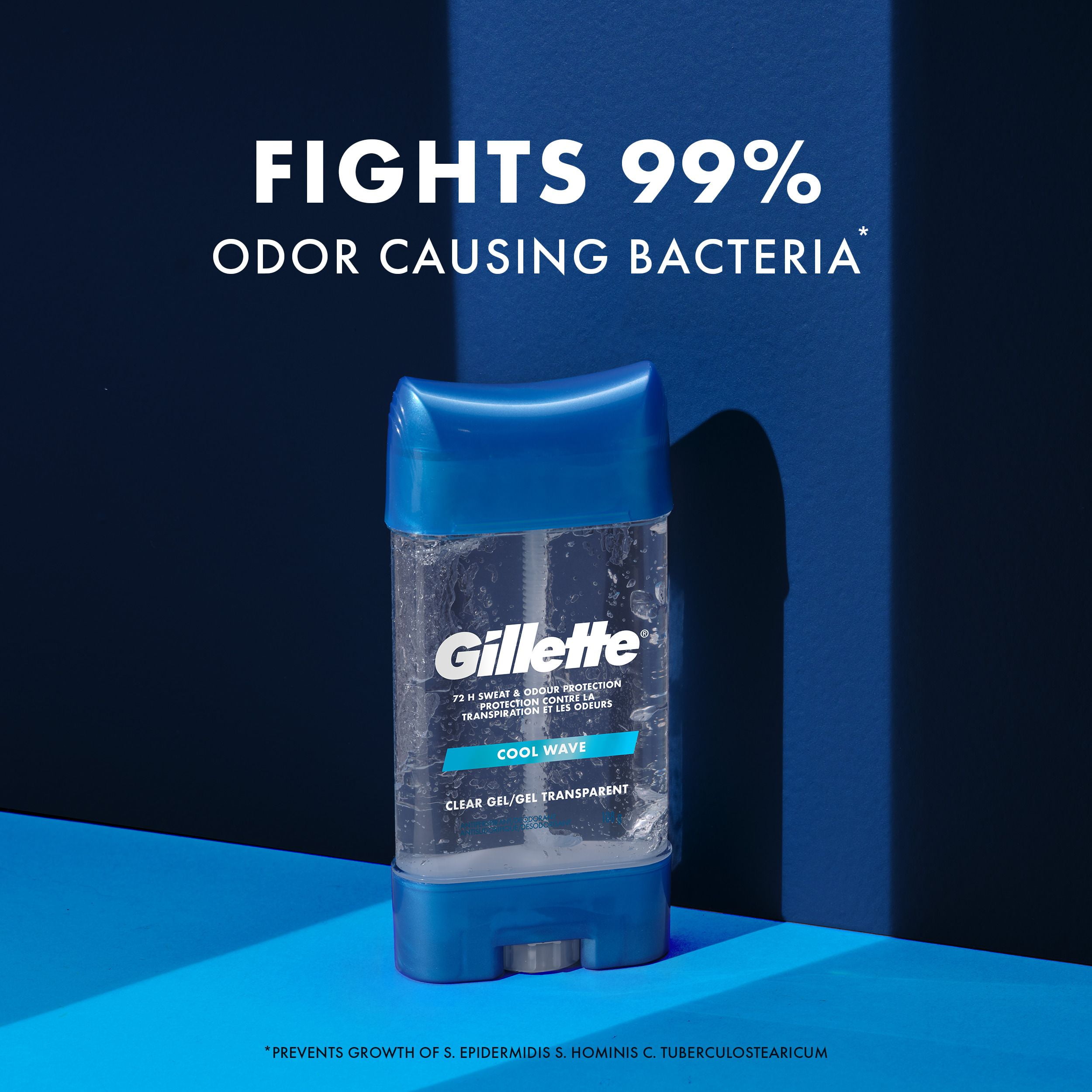Gillette Antiperspirant and Deodorant for Men, Clear Gel, Cool Wave, 108g