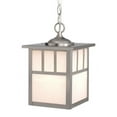 thumbnail image 2 of Vaxcel Mission 1 Light Stainless Steel Mission Outdoor Lantern Pendant White Glass, 2 of 2