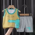 thumbnail image 2 of TAIAOJING Boys Summer Outfits Sets Sleeveless Playwear For Toddler Kids 6M 5Y Elastic Waist Comfortable Outdoor Active Wear Breathable Casual Clothes Lovely 3-4Y, 2 of 3