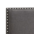 thumbnail image 2 of HomeRoots 351610 Wooden Full Queen Size Headboard with Nail Head Trim Details, Beige, 2 of 5
