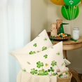 thumbnail image 4 of St.Patrick''s Day Pillow Covers 16X16 Inch Set of 2,Shamrock Floral Decorations Holiday Spring Decorative Pillow Case Decor for Sofa Couch (Green) AK020-16, 4 of 5