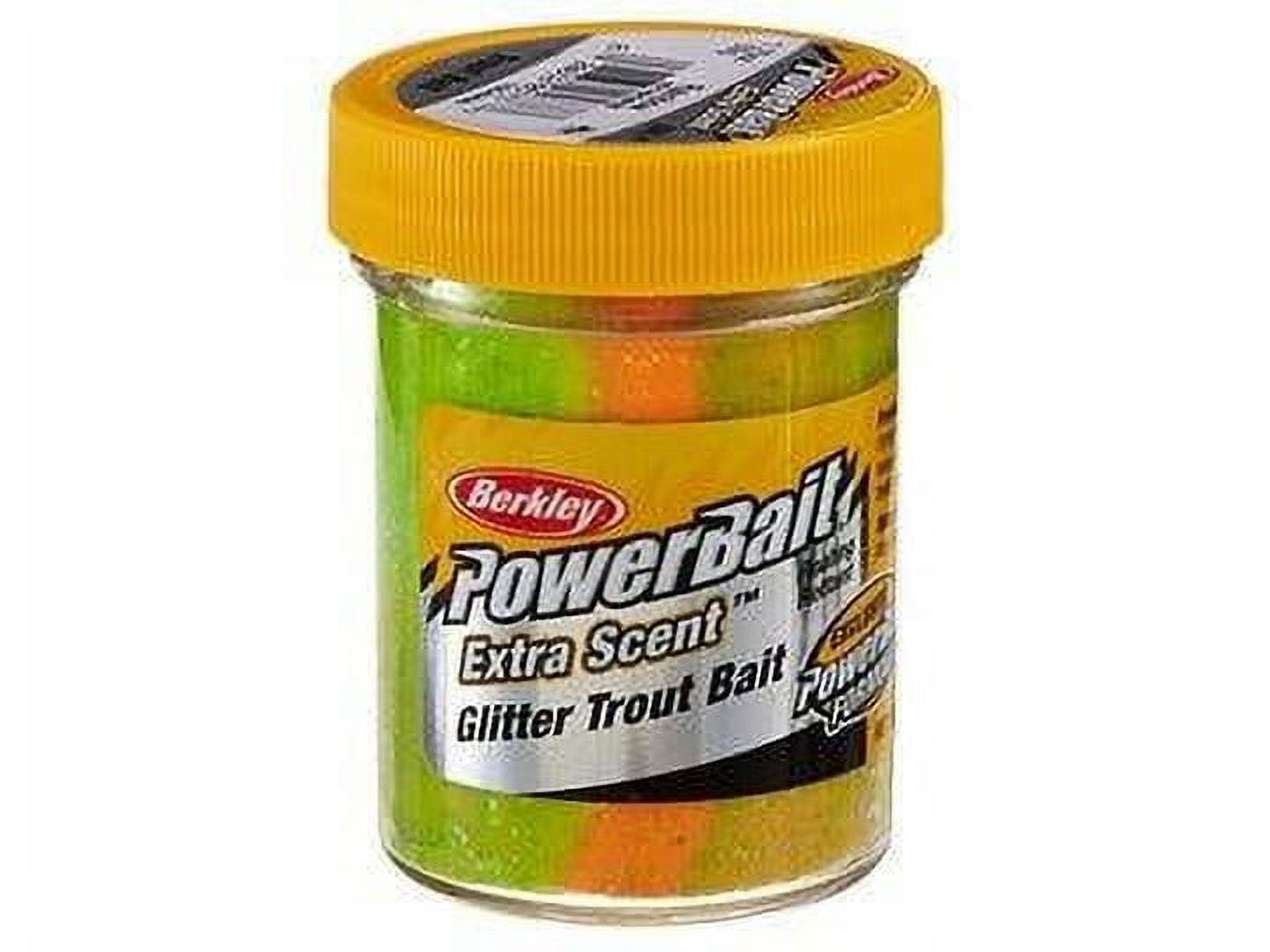 (2 pack) Berkley PowerBait Glitter Trout Bait, Rainbow, Fishing Dough Bait