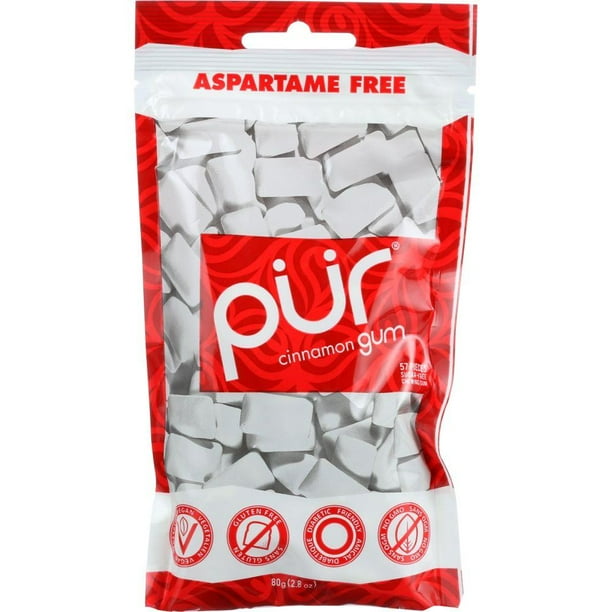 Pur Chewing Gum, Cinnamon, 2.82 Oz (Pack Of 12)