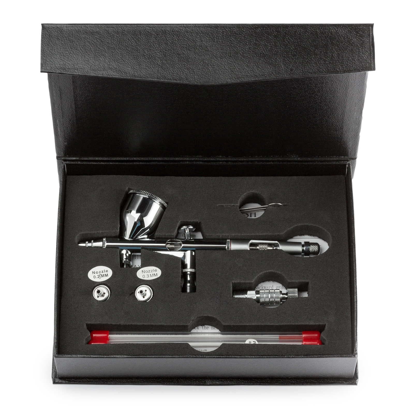 PointZero Precision 9cc Airbrush Set MAC Valve Crenelated (.2mm .3mm .5mm)