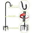 thumbnail image 2 of 36 inch Garden Shepherds Hook 2pk with 5 Prongs, Heavy-Duty Metal Bird Feeder Pole Stand, Garden Holder for Hanging Plant, Wind Chimes, Wedding Decor, 2 of 7