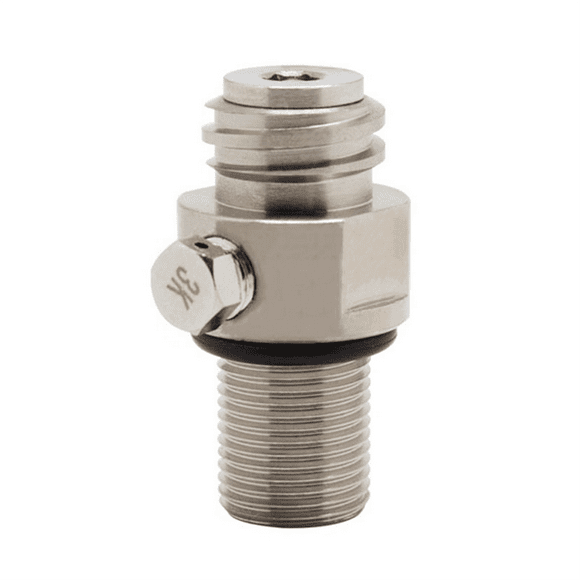 Soda Bottle Refillable CO2 Valve M18X1.5 Input to TR21-4 Output for CO2 Carbonator Cylinder Tank Replaceable Adapter