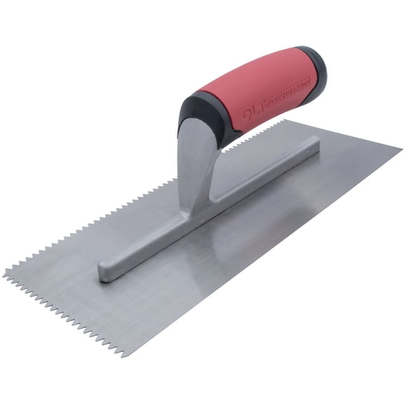 Marshalltown QLT V-Notch Trowel w/Soft Grip - Aluminum Alloy Mounting - 1 Piece