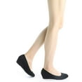 thumbnail image 6 of Dream Pairs Women's Mid Wedge Heel Pump Shoes Debbie color BLACK/SUEDE size 7.5 Wide Available, 6 of 7