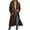 Brown, variant on Women's Coat Solid Color Button Long Sleeve Loose Loose Zipper Long Cardigan Coat , Plus-Size Long Jacket, Zip-Pocket Duster, Casual Tall Coat White Xxl