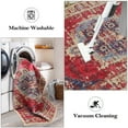 thumbnail image 5 of 2X10ft Hallway Runner Rug, Persian Blooms Design Washable Non-Skid Area Rug, Farmhouse Entryway Runner Area Rug for Living Room,Bedroom, Kitchen, Laundry Room-Red, 5 of 7
