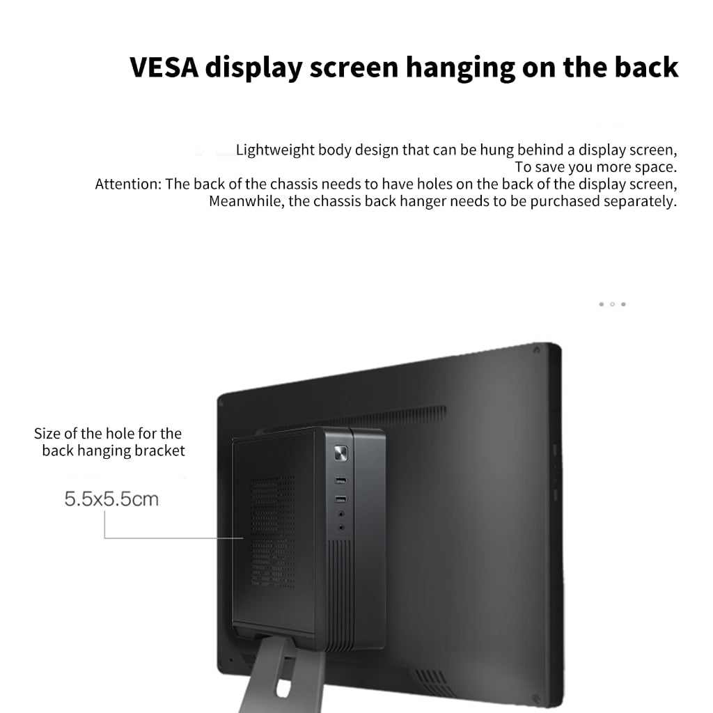 MX02 Mini PC Chassis Mini ITX Chassis HTPC PC Case Support 2.5in Solid Disk Enhances Heat Dissipation and Space Saving