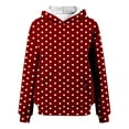 thumbnail image 6 of FNFHFY Graphic Hoodies for Women Polka Dot Printed Oversized Hoodie Y2k Sweatshirts Long Sleeve Hooded Sweatshirt Pullover Tops, 6 of 7