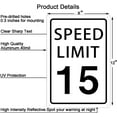 thumbnail image 2 of Speed Limit 3 Mph Mini Metal Street Sign Warning Traffic Road Street 12x16inch, 2 of 4