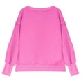 thumbnail image 6 of Ixbnca Girls Oversized Sweatshirt Long Sleeve Crewneck Kids Lightweight Side Slit Pullover Sweatshirts Tops, 6 of 7