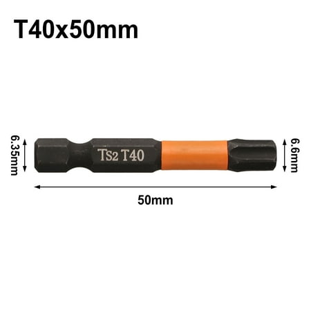 

BCLONG 1Pc 50Mm 1/4 Inch Hex Head Drill Bit Magnetic Torx Screwdriver Bits T10-T40