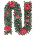 thumbnail image 3 of Guirnalda artificial de vegetación suave, guirnaldas de flores artificiales con luces LED para decoración para fiesta de boda, vacaciones de Navidad, 3 of 4