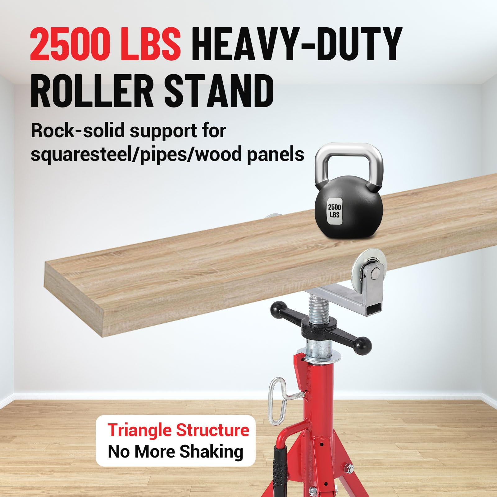Heavy-Duty Pipe Stand,Adjustable Folding Pipe Jack Stand,Sturdy Construction 2500 Lbs Load Capacity |for Welding, Automotive, and Construction Projects