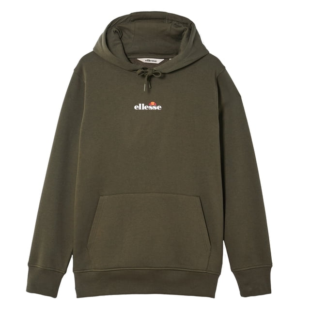 ellesse Sudadera con capucha para hombre - PERSHUTA 2, sudadera, capucha, logotipo, larga, monocolor Verde oscuro M (Medium)