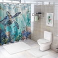 thumbnail image 7 of Orinice  Sea Turtle Shower Curtain Blue Ocean Plant Bathroom Decor  Waterproof Fabric Shower Curtain Set with  69x72, 7 of 7