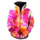 thumbnail image 1 of Sudadera con capucha y cremallera para hombre, con estampado de humo colorido de otoño, estilo Harajuku, estilo hip hop, unisex, de gran tamaño, 1 of 6
