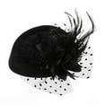 thumbnail image 5 of Soumake Exquisite Sweet Fascinator Hat With Hair Clip Decorative Anti-Fall Faux Feather Flower Mesh Veil Hat Hair Accessories Fashion, 5 of 8