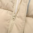 thumbnail image 4 of Povozer Kids Boy Girl Puffer Jacket Coat Hood Lightweight Warm Winter Outwear(Beige,4-5Y), 4 of 6