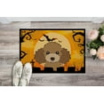 thumbnail image 2 of Halloween Chocolate Brown Poodle Door Mat, 2 of 4