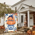 thumbnail image 3 of 1 PC, 2D Flat/ Garden flag, blue and white porcelain pumpkin design pattern, 11.8x17.7 inches (30x45cm), fashionable 2D pattern, autumn Thanksgiving, Halloween garden flag, home, outdoor, courtyard,, 3 of 5