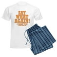 thumbnail image 6 of CafePress - Say What Again! Men's Light Pajamas - Men's Light Loose Fit Cotton Pajama Set, 6 of 7