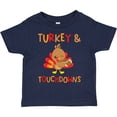 thumbnail image 3 of Inktastic Turkey and Touchdowns Cute Thanksgiving Football Design Boys or Girls Toddler T-Shirt, 3 of 5