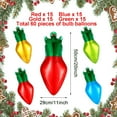 thumbnail image 4 of 60 Pcs Christmas Balloons - Xmas Light Bulb Foil Balloons in Red, Blue, Gold, Green for Christmas Party Decorations, 4 of 6