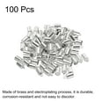 thumbnail image 3 of 100Pcs Cord End Caps 4.5mm End Cap Barrel Beads Kumihimo End Caps Brass for Jewelry Making 5mm Length Silver, 3 of 5