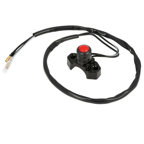 Motocicleta Manillar Control Claxon Arranque Interruptor Botón Red