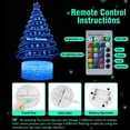 thumbnail image 3 of Lámpara de mesa 3D de la serie del árbol de Navidad, luz de noche teledirigida del tacto colorido del regalo creativo del LED, 3 of 5