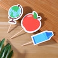 thumbnail image 6 of RENACLIPY Back to School Cake Toppers Multi Color Bamboo for Sweet Desserts 18Pcs, 6 of 8