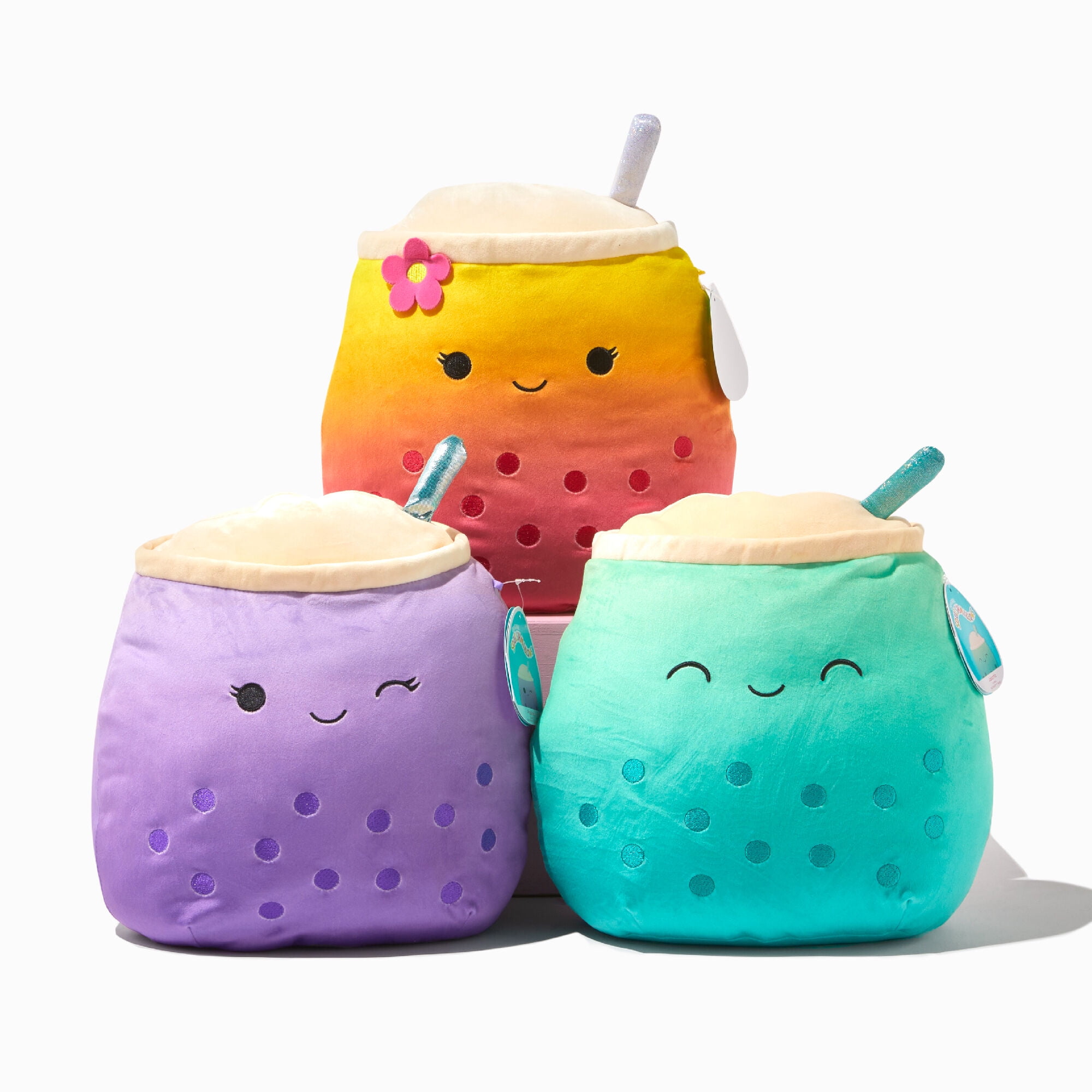 Squishmallows Bubble Tea 5" Bergit Poplina Jakarria Boba Drinks Plush