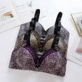 thumbnail image 4 of Womens Plus Size $5,Women Leopard Bra Wire Free Underwear One-Piece Bra Everyday Underwear, 4 of 6