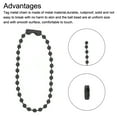 thumbnail image 3 of Ball Bead Chain Beaded Necklace Chains 5 Inch 2.4mm/0.1inch for Jewelry Making,Pack of 36(Black), 3 of 6