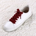 thumbnail image 2 of Cordones Planos de Terciopelo Allegra K 0.6 pulgadas de Ancho Rojo Vino 80cm, 2 of 6