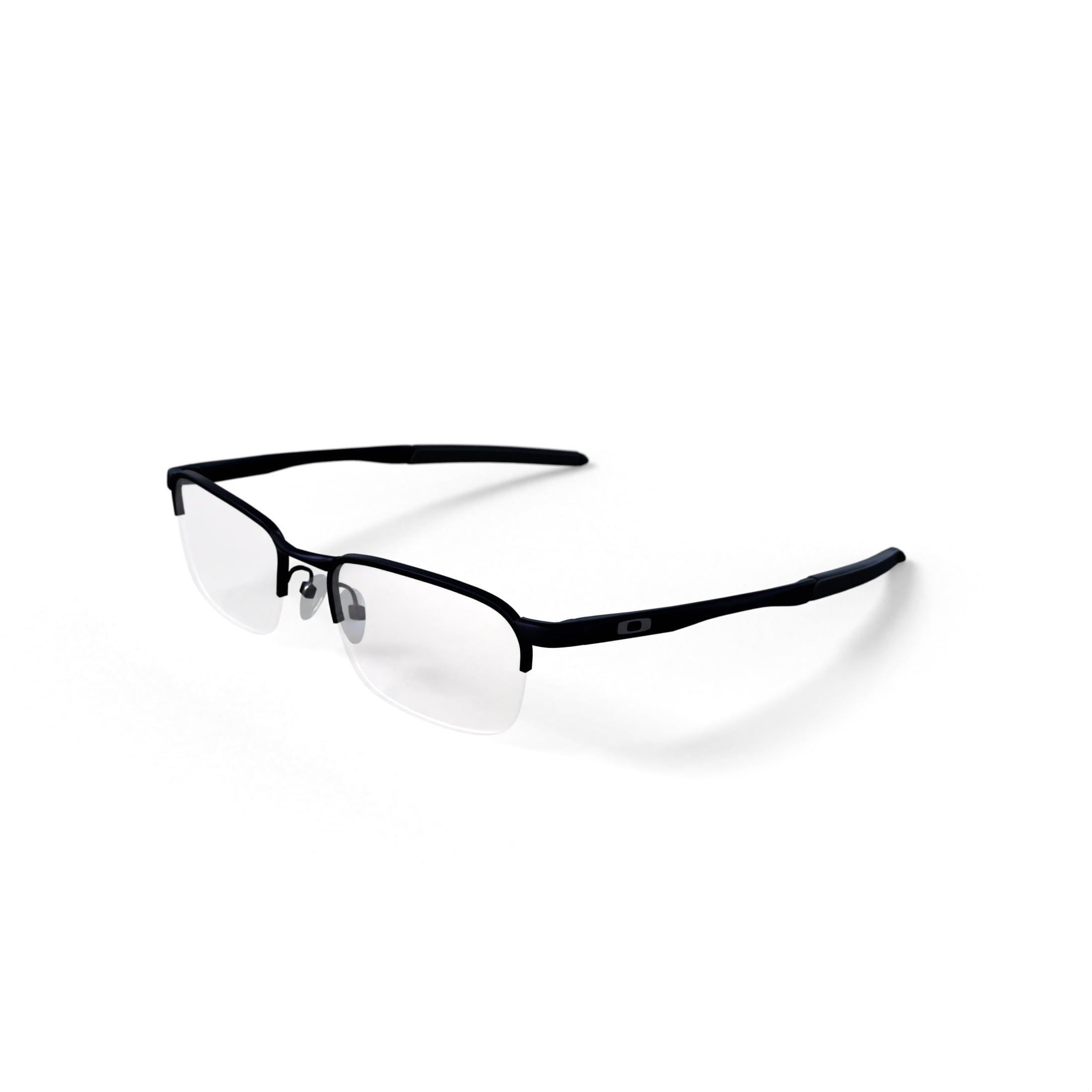 Oakley Barrelhouse 0.5 Optical Glasses, Metal Prescription Eyeglasses with Case, Size 53, Matte Midnight