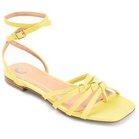 

Journee Collection Womens Indee Ankle Wrap Low Block Heel Sandals
