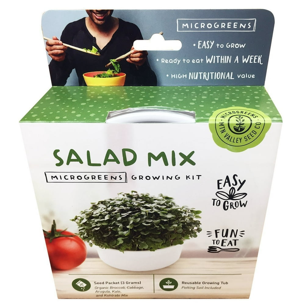 Mini Microgreens Growing Kit Salad Mix Grow Your Own Organic