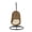 Light Brown/Black/Beige, variant on Yukon Outdoor Wicker Hanging Chair with Stand, Light Brown and Dark Gray