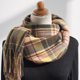 thumbnail image 4 of Bufandas cálidas de invierno para mujer, bufandas grandes con tacto de cachemira, ponchos de moda, chales largos, bufandas de rejilla, bufandas suaves y cálidas, 4 of 5