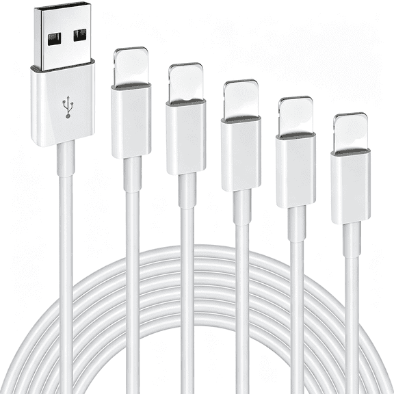 HBMYN Charger (5Pack 6FT) MFi Certified Lightning Cable | Fast Charging Cords Charger Compatible with 14 13 12 11 XS XR X Pro Max Mini 8 7 6S 6 Plus 5S SE