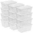 thumbnail image 1 of Sterilite 90 Quart Storage Box Container with Clear Base & White Lid, (12 Pack), 1 of 12