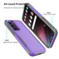thumbnail image 2 of For Samsung Galaxy S23,S23 Ultra 5G Case ,Sturdy Phone Case for Galaxy S23 5G 6.1 inch ,Takfox Shockproof Protection Heavy Duty Armor Hard Plastic & Rubber Rugged Bumper 2-in-1 Case Cover,Purple, 2 of 6